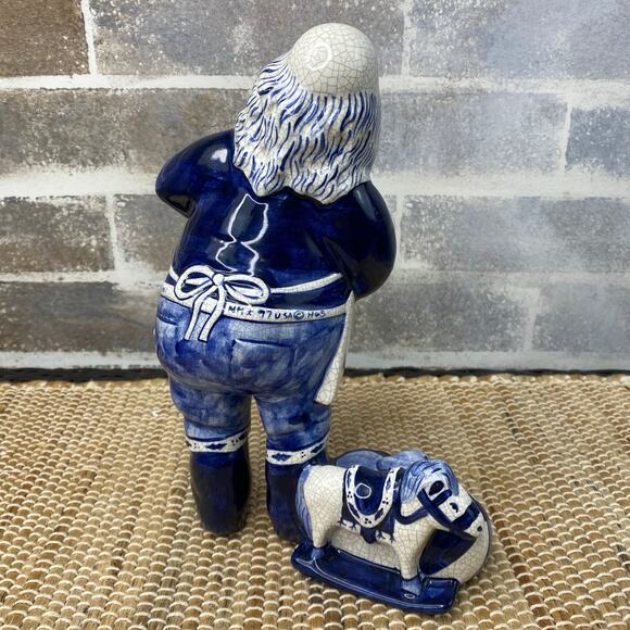 Limited Edition '97 Potting Shed Dedham Pottery Santa and Toys Ceramic Figurine - Picture 2 of 15